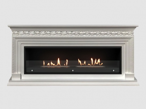 Каминный портал МДФ "VALLETTA 1905" с биокамином Lux Fire "Фаер Бокс Вега-2" (белый)