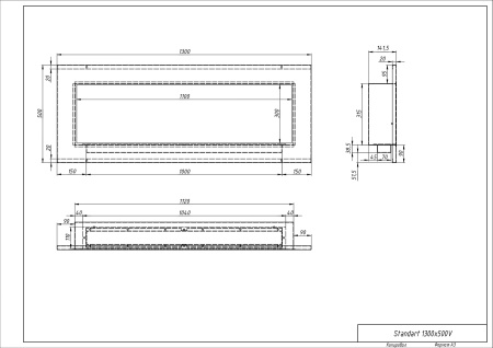 Биокамин "Русский огонь" Барокко 1300V встраиваемый с защитным стеклом по цене 51 600 руб.