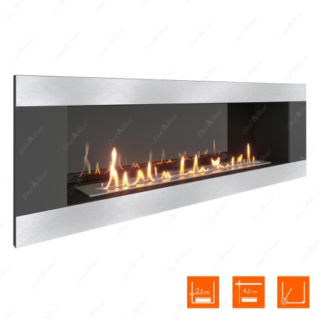 Биокамин SteelHeat LONG-H 1200 XL стемалит по цене 49 264 руб.