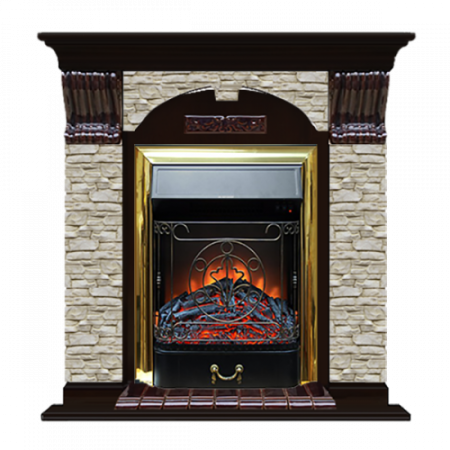 Арочный Грот однотонный (венге)+Majestic Brass