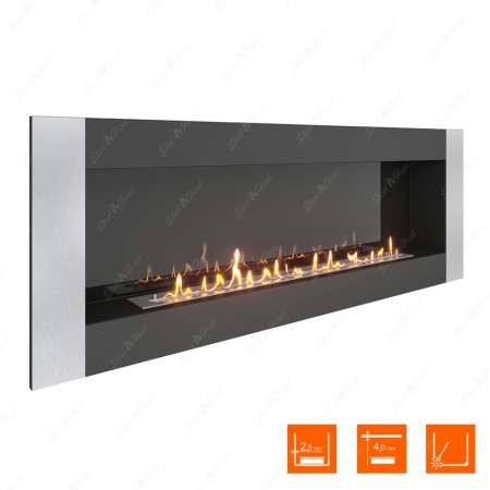 Биокамин SteelHeat GRAND-V 1800 стемалит по цене 74 200 руб.