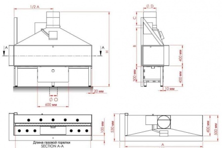 
Газовая топка Vero Design NI G7 H2 G