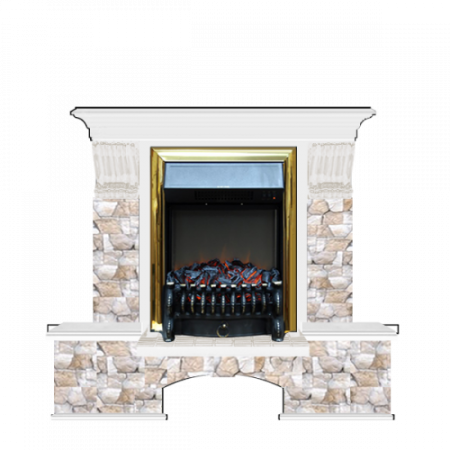 Бостон К Арбат (белый)+Fobos Brass