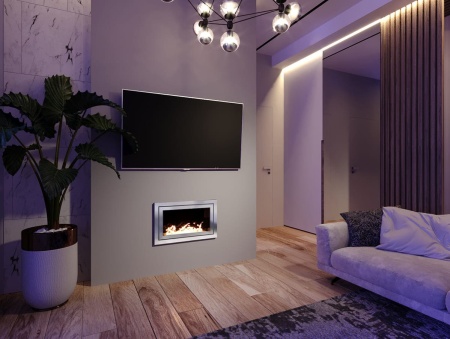 Биокамин "Русский огонь" Стенли 650V встраиваемый с защитным стеклом по цене 29 950 руб.