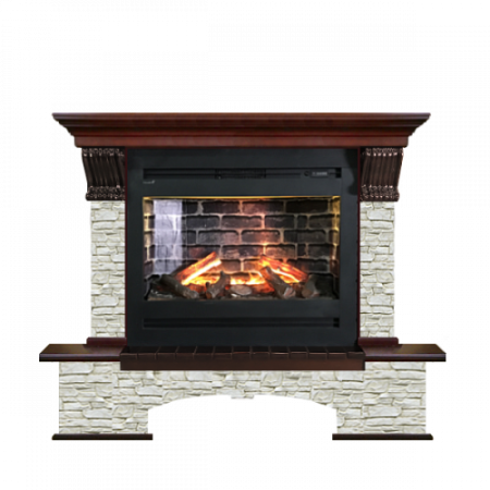 Бостон грот однотонный (красное дерево)+Rumba 3D