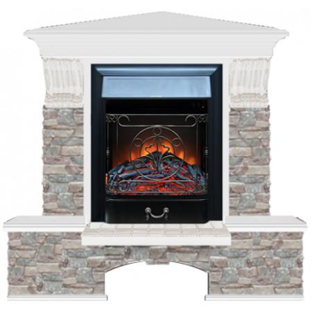 Бостон К Грот цветной угловой (белый)+Majestic Black Бостон К Грот цветной угловой (белый)+Majestic Black